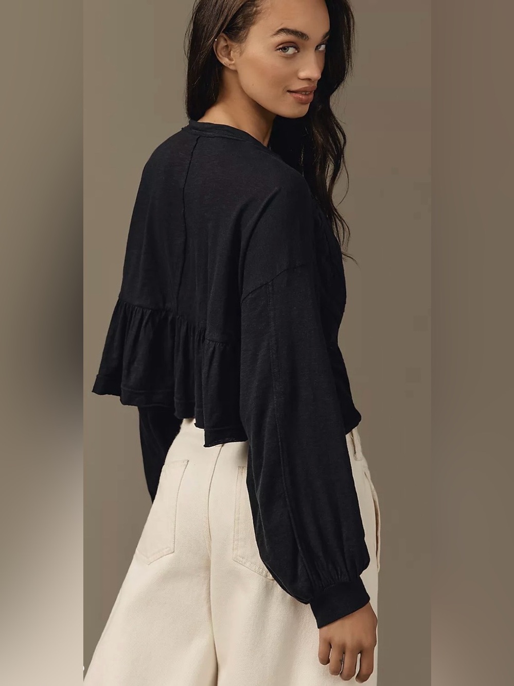 NWT Pilcro Textured Babydoll Top, size M - Picture 6 of 7